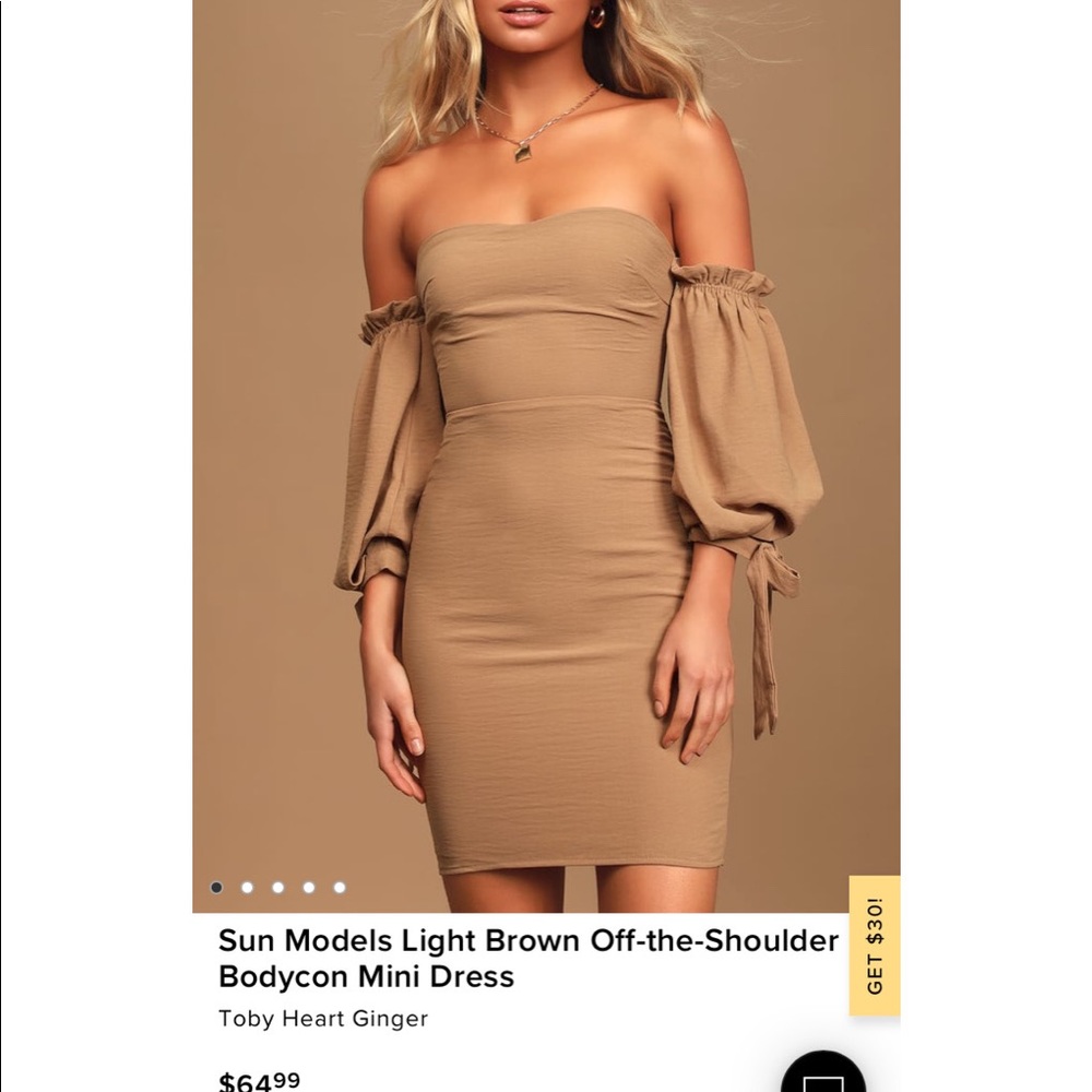 Sun Models  off the shoulder bodycon dress